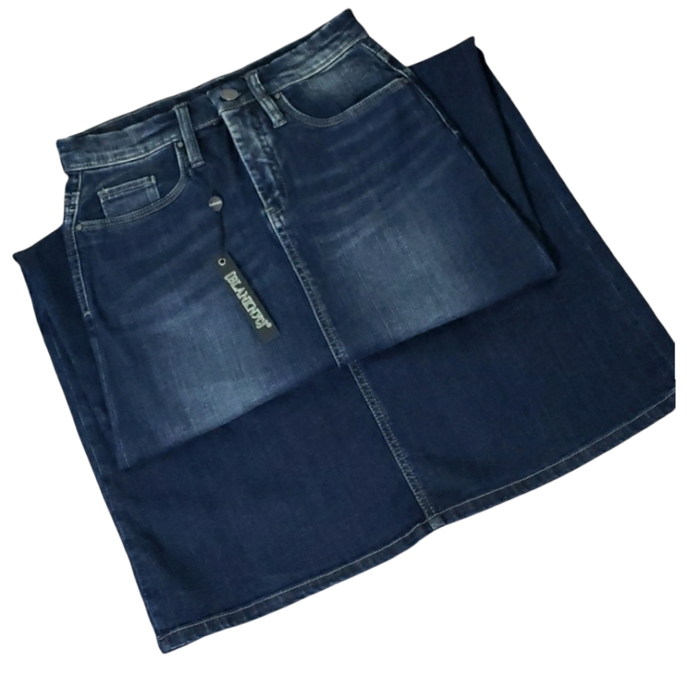 Blank NYC Denim Skirt Maxi Blue